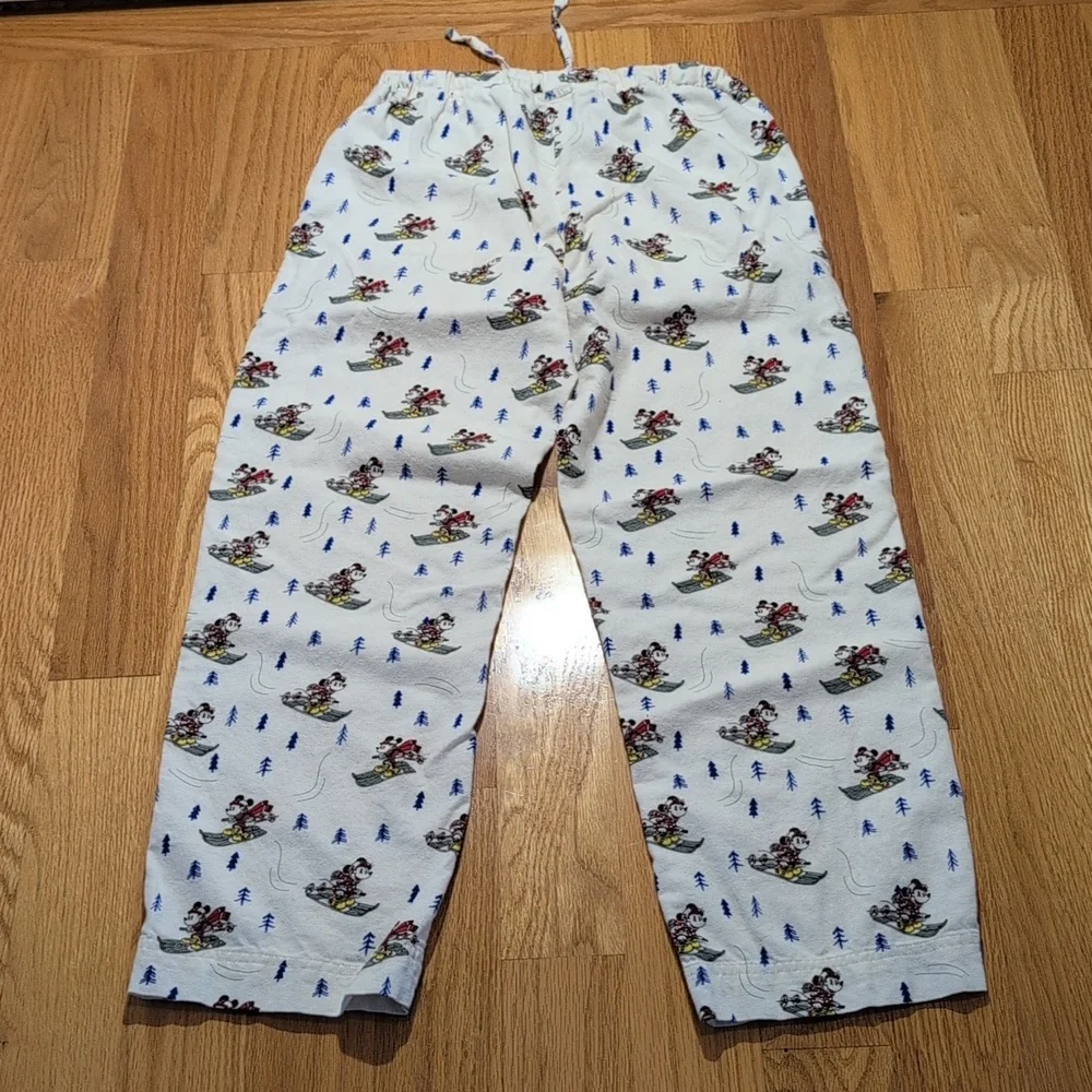 Hanna Anderson Mickey Mouse Holiday Pajama 100% Cotton Flannel Set Size XXS - Picture 14 of 14